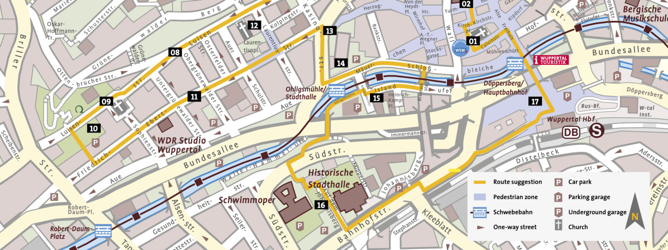 Stadtplan von Wuppertal Elberfeld