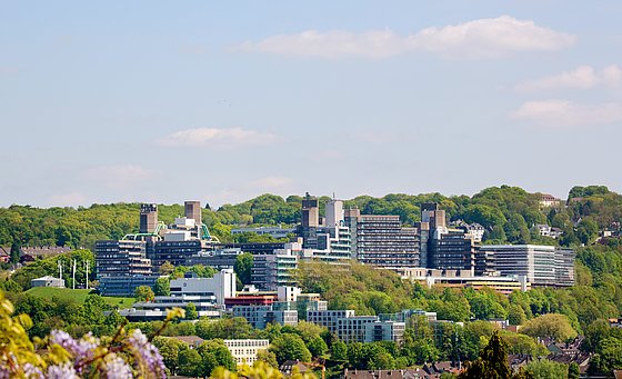 Luftbild von der Bergischen Universität Wuppertal